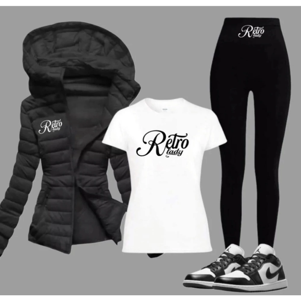 3dbos feketefehér csomag leggings póló dzseki