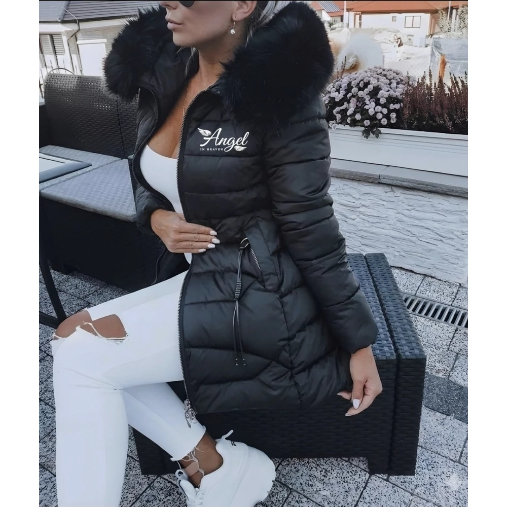 ANGEL HOSSZÚ FEKETE TÉLIKABÁT 