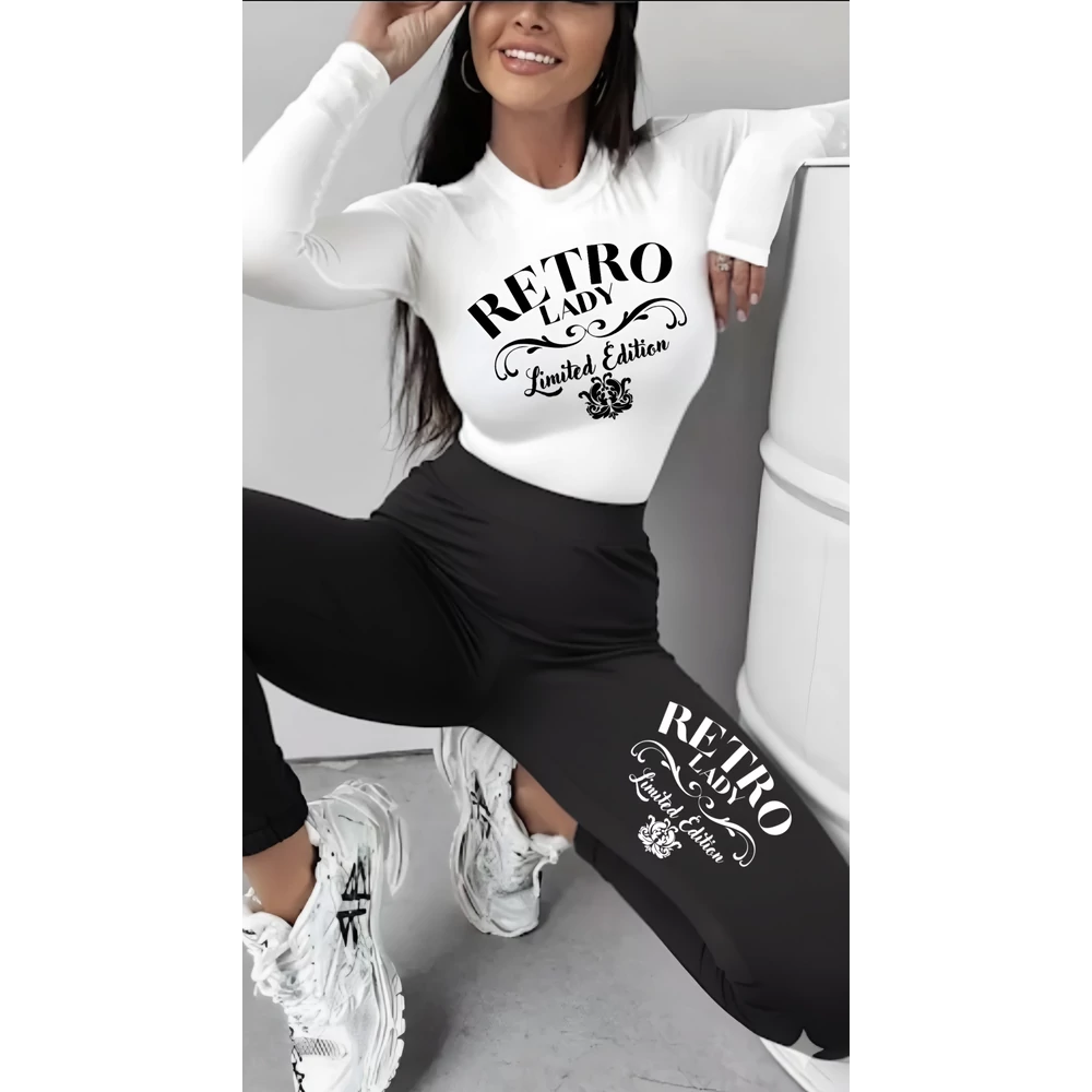 Limoted fehér fekete leggings szett