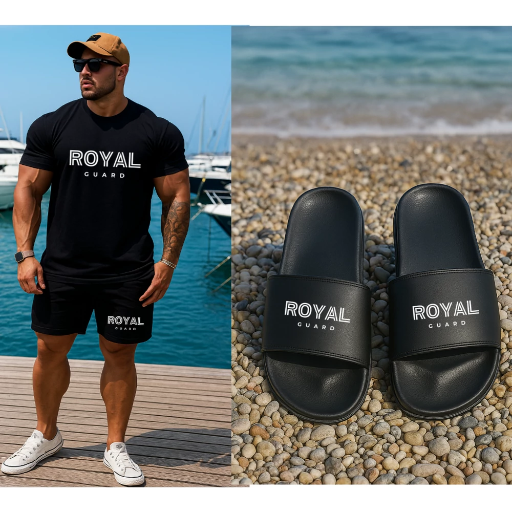 Royal guard fekete nyári szett  + papucs