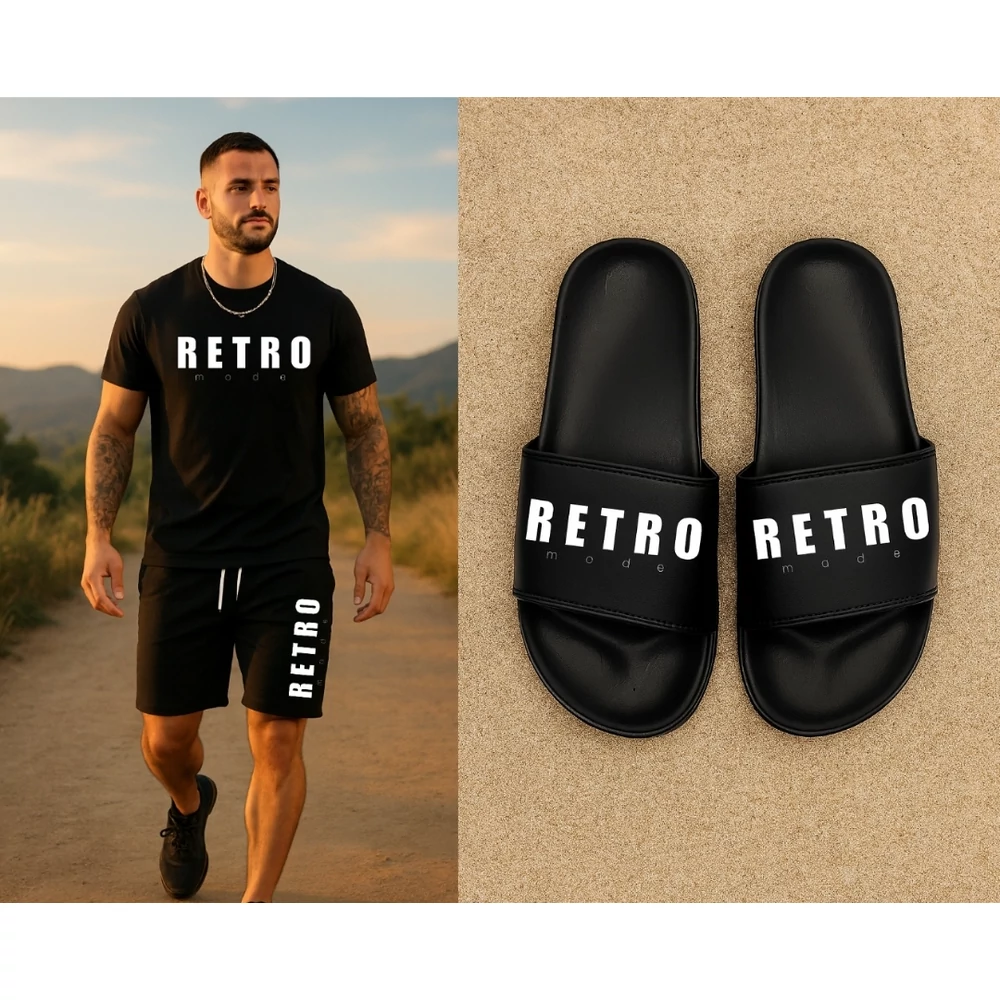 ORG fekete szett + papucs