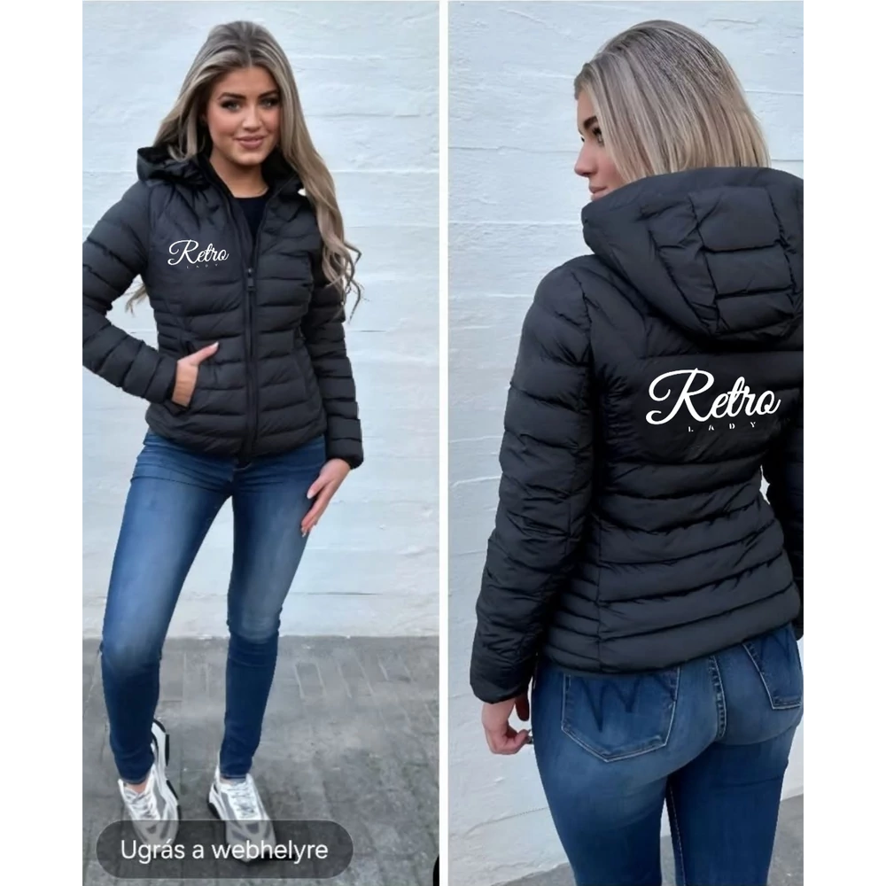 2in1 RETRO LADY fekete dzseki