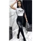 retro lady dama leggings szett