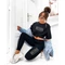 Retro Lady ITALY fekete leggings pólóval 